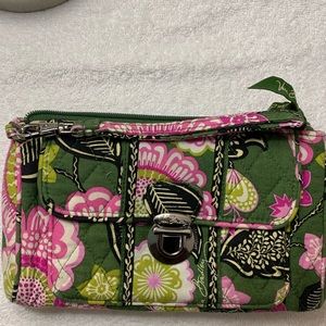 Vera Bradley Pushlock wristlet in Olivia Pink